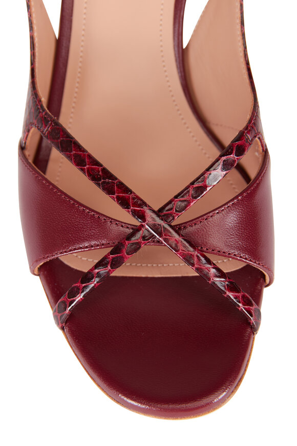 Malone Souliers Petra Rosewood Leather Slingback Sandal, 70mm - view 4