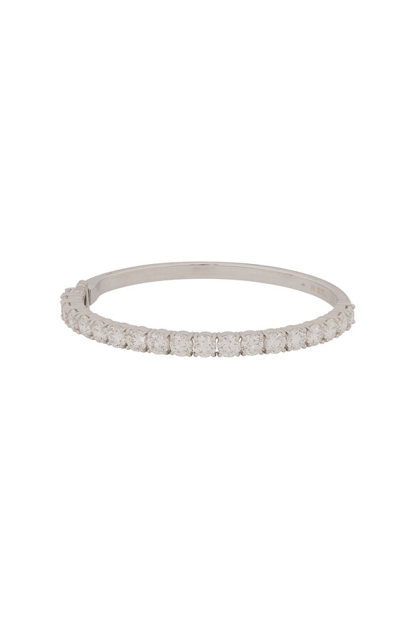 Rahaminov 18k White Gold Diamond Bangle