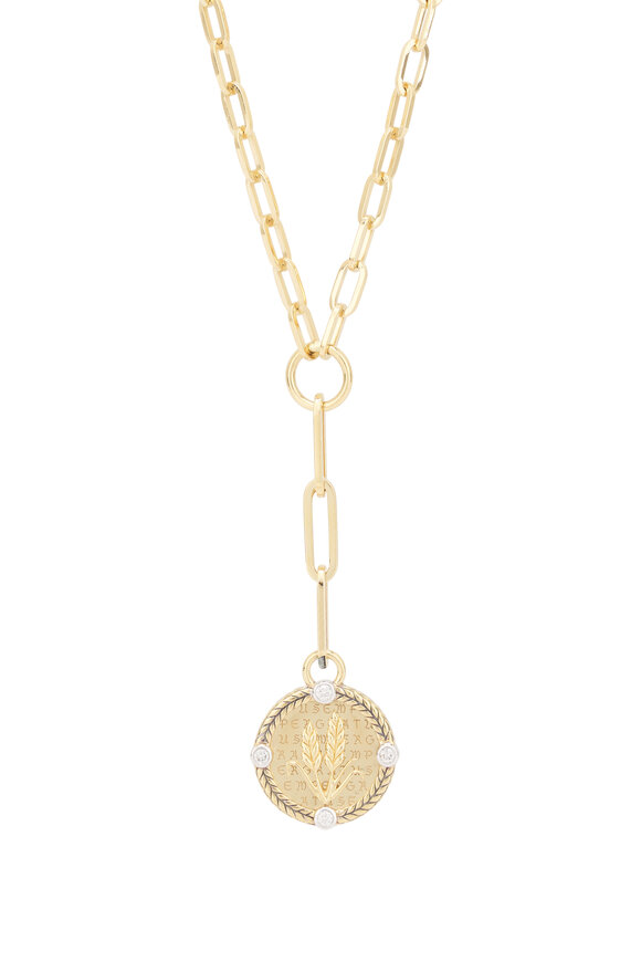 Foundrae 18k Yellow Gold Infinite Gratitude Necklace - view 2