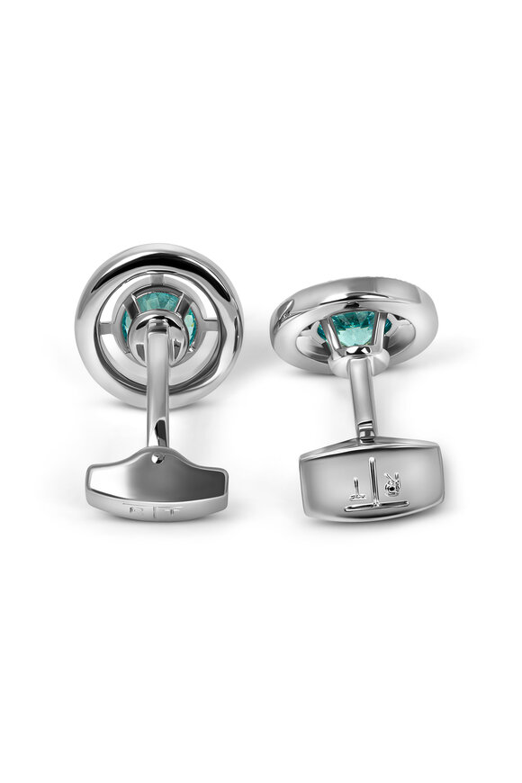 Tateossian - Aquamarine Diamond Pattern Cufflinks