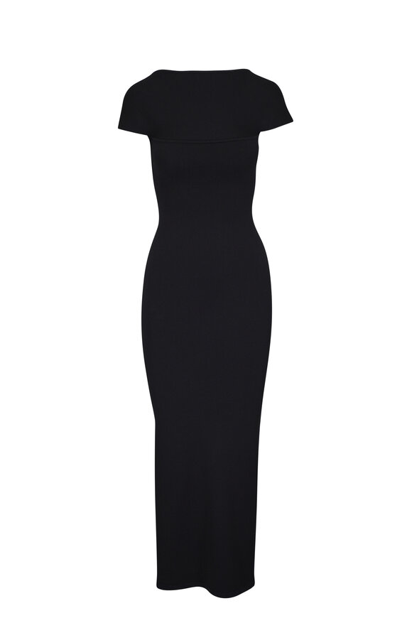 Khaite Basile Black Midi Dress