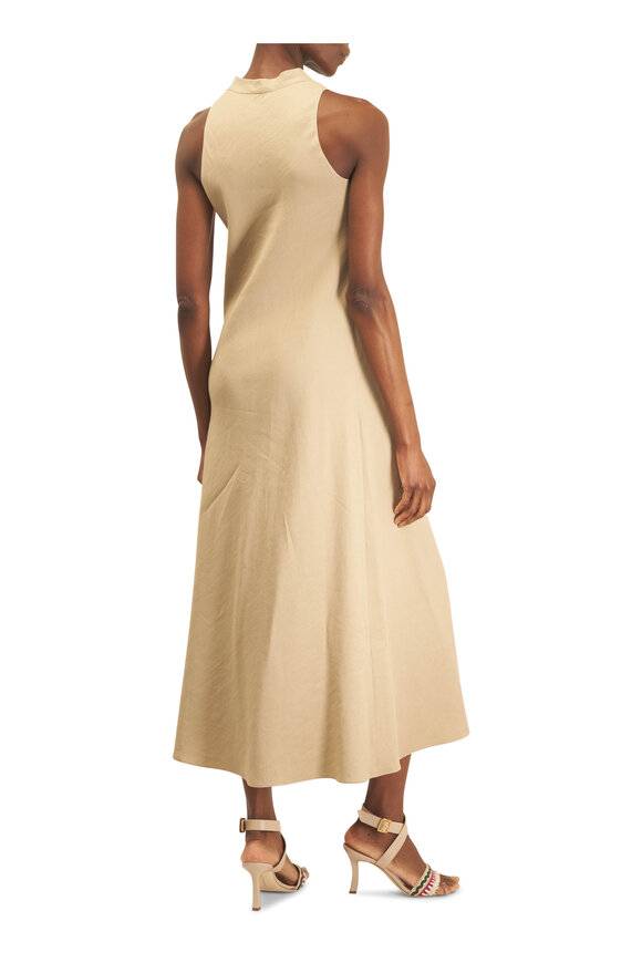 Peter Cohen Vest Sand Stretch Linen Viscose Tank Dress - view 4