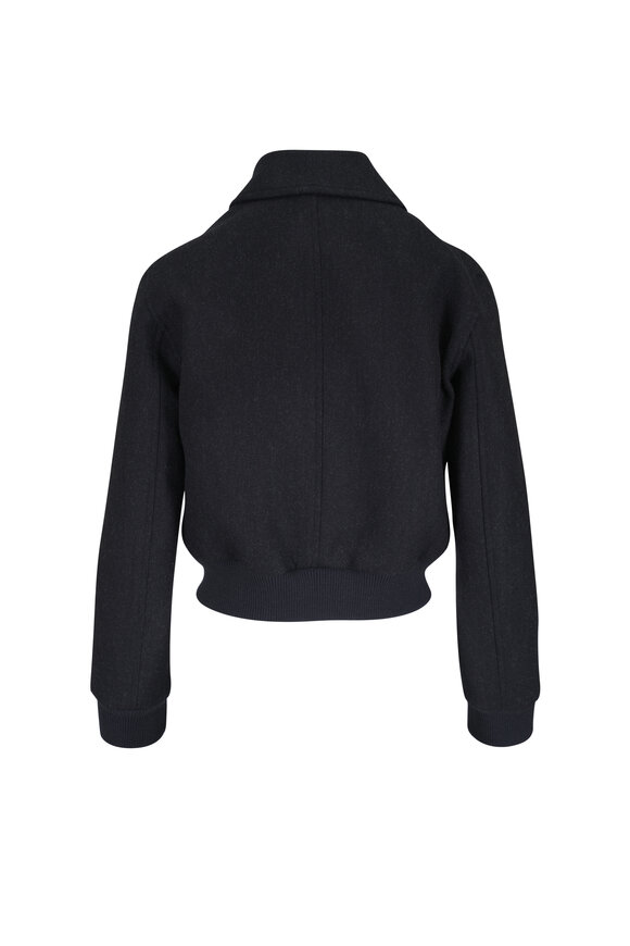 Nili Lotan Redley Gray Wool Bomber Jacket - view 4