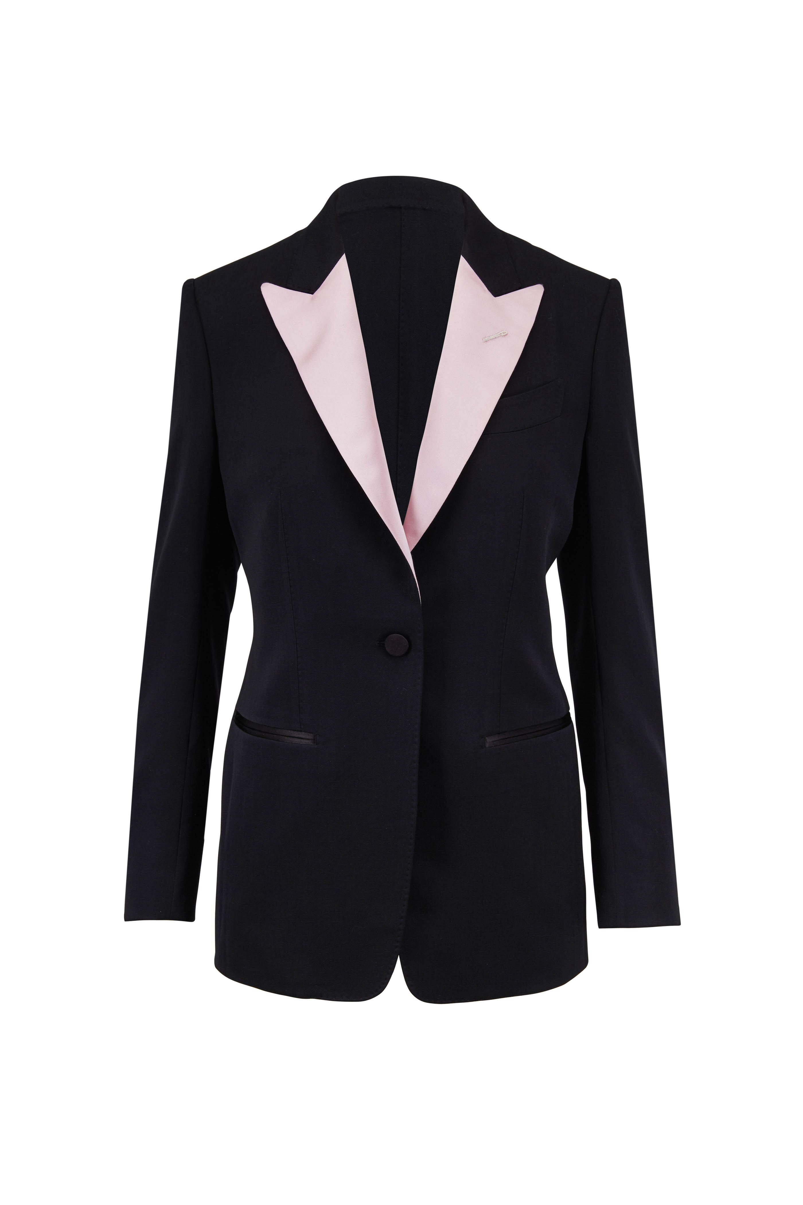 Tom Ford - Black Silk Peak Lapel Tuxedo Jacket