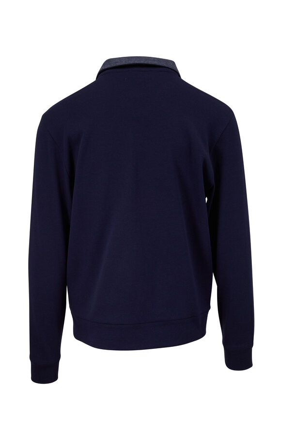 Canali - Navy Front Zip Track Jacket