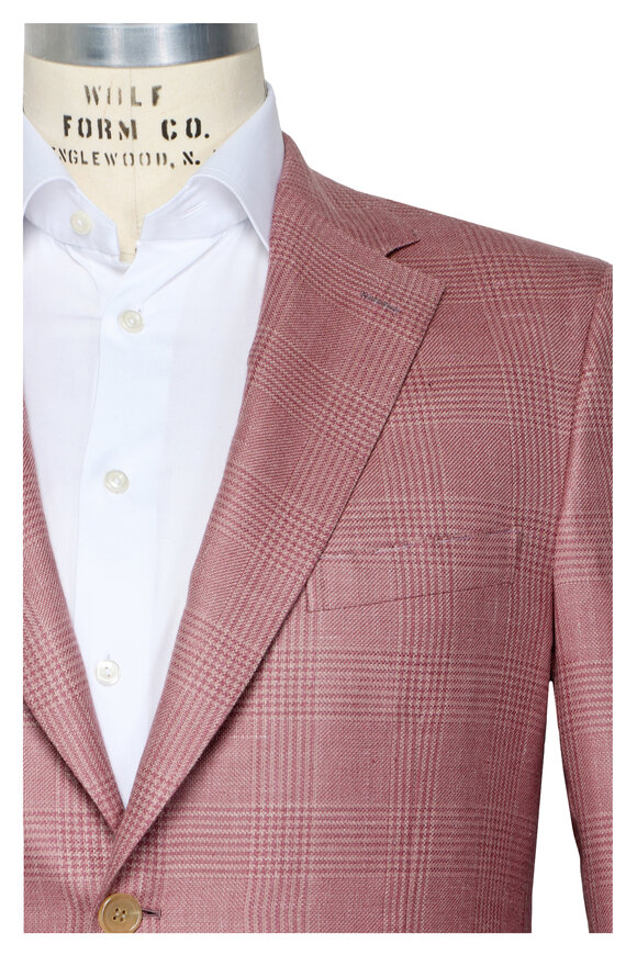 Brioni Rose Plaid Sportcoat