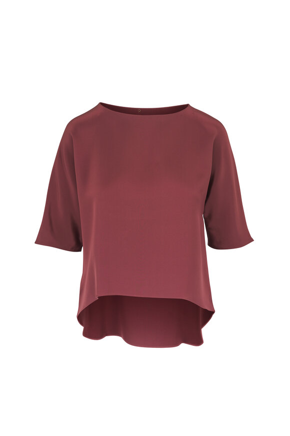 Peter Cohen Tru Tee Cinnabar 4-Ply Silk Blouse - view 1
