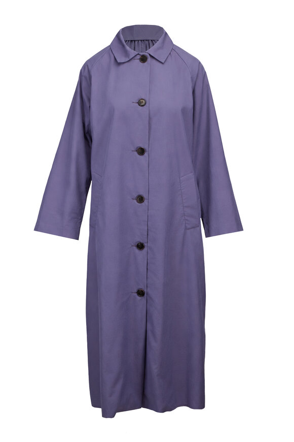 Peter Cohen D'or Periwinkle Taffeta Coat - view 1