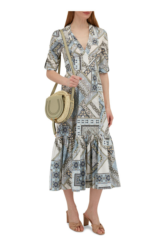 Etro - Patchwork Print Cotton Midi Dress 