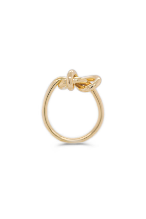 Kali Zoe 18k Yellow Gold Medium Love Knot Ring - view 2