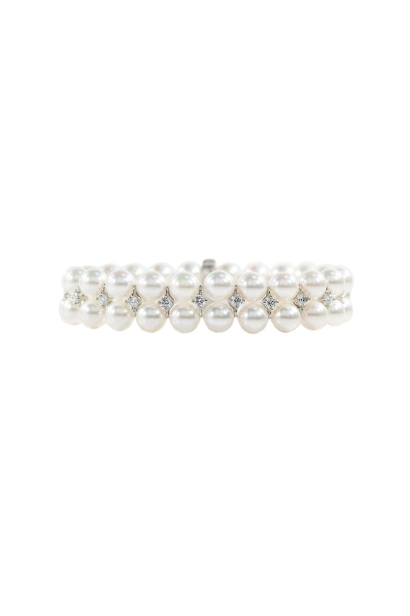 Oscar Heyman - Platinum Pearl & Diamond Bracelet