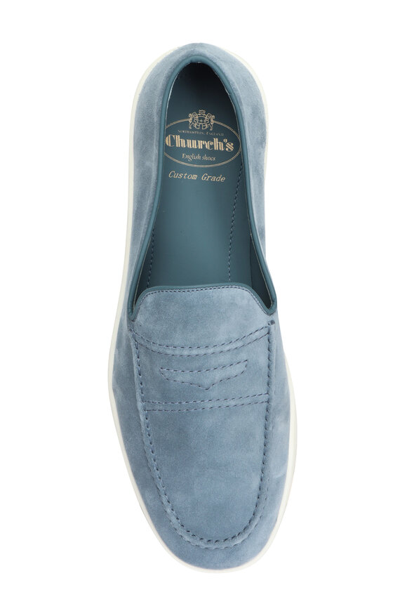 Church's Pebbles Denim Blue Suede Loafer - view 3