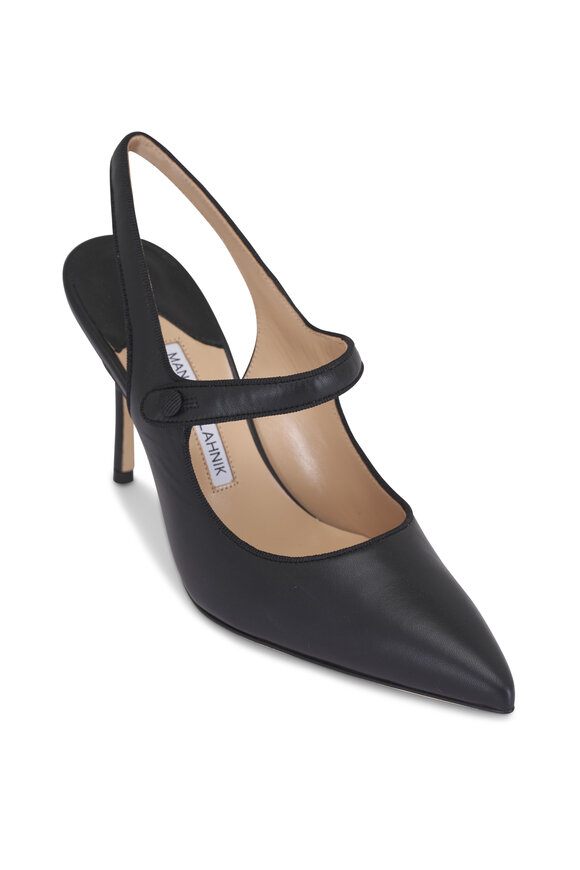 Manolo Blahnik - Jardoline Embroidered Slingback, 90mm