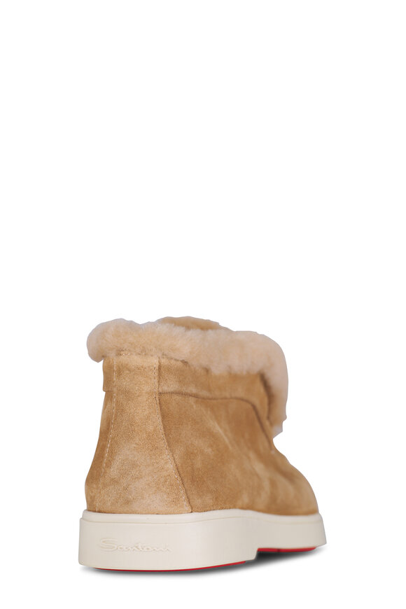 Santoni Fortune Tan Suede Loafer - view 3