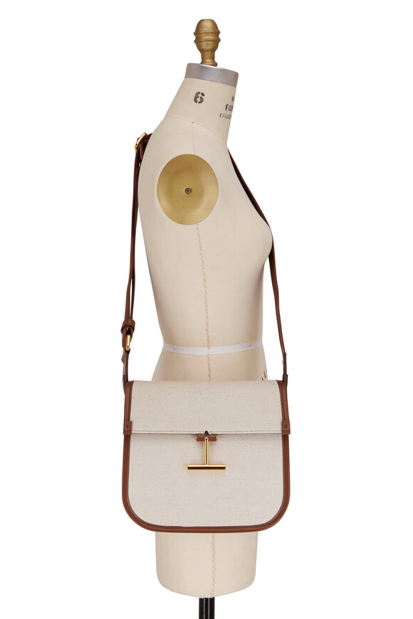 Tom Ford - Tara Tan Canvas Medium Crossbody 