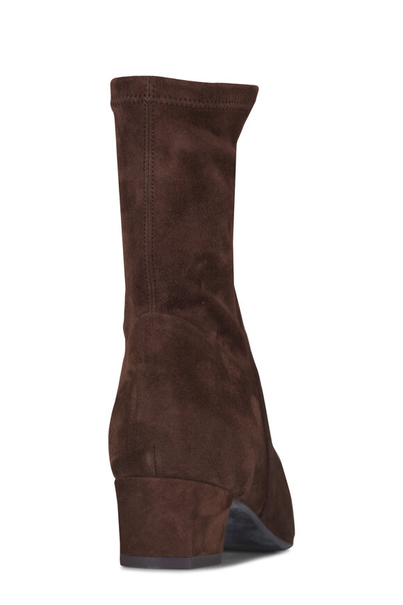 Aquatalia Stassi Espresso Suede Short Boot, 40mm - view 3