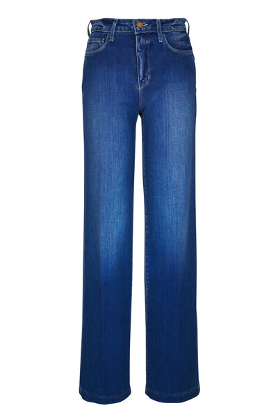 【DISCERNMENT】S/S wide fit indigo linen denim jeans ASOS DESIGN side cinch jeans in indigo | ASOS