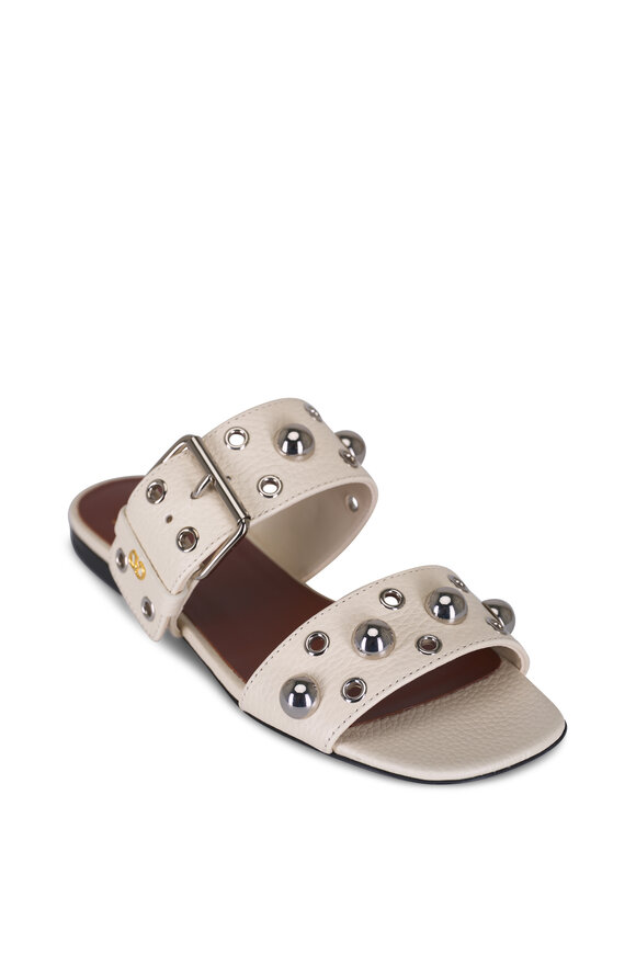 Valentino Garavani Nellcôte Ivory Stud Slide Sandal