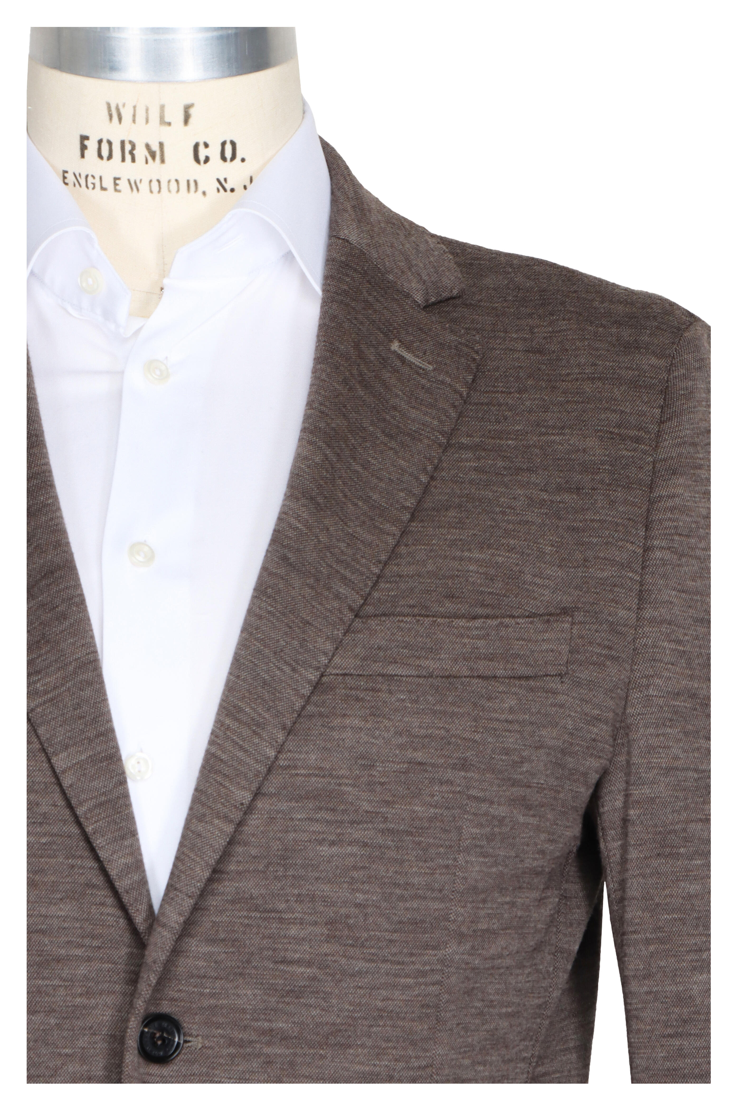 Maurizio Baldassari - Brown Wool Jersey Sportcoat