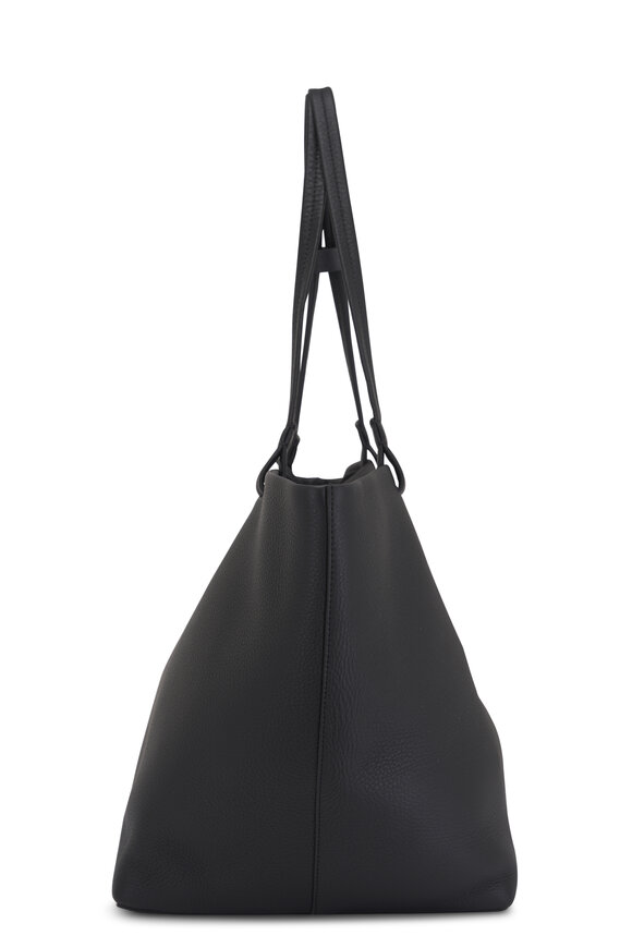 The Row - Park Tote Three Black Leather Tote