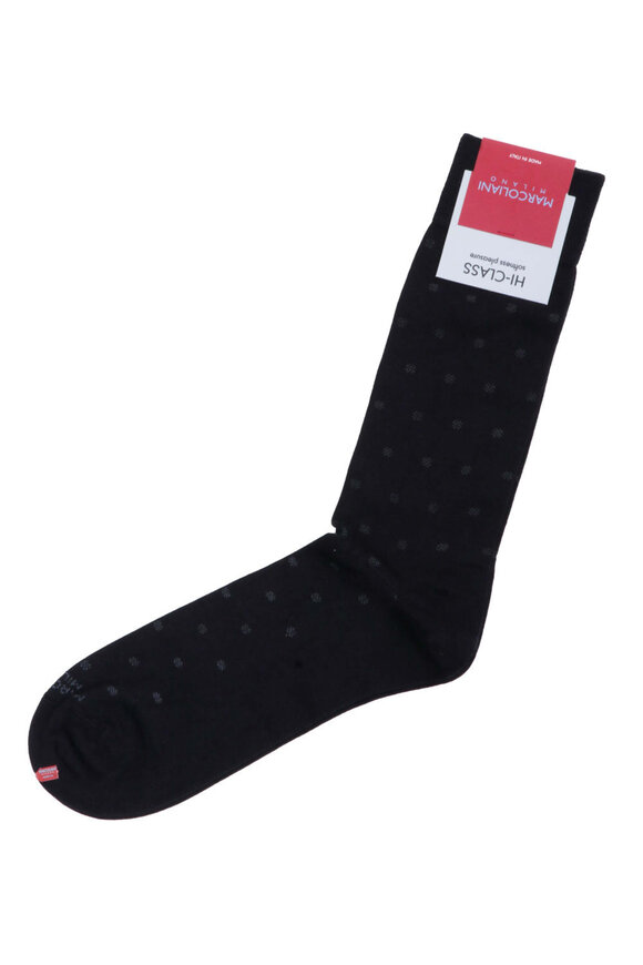 Marcoliani Black Polka Dot Midcalf Socks - view 2