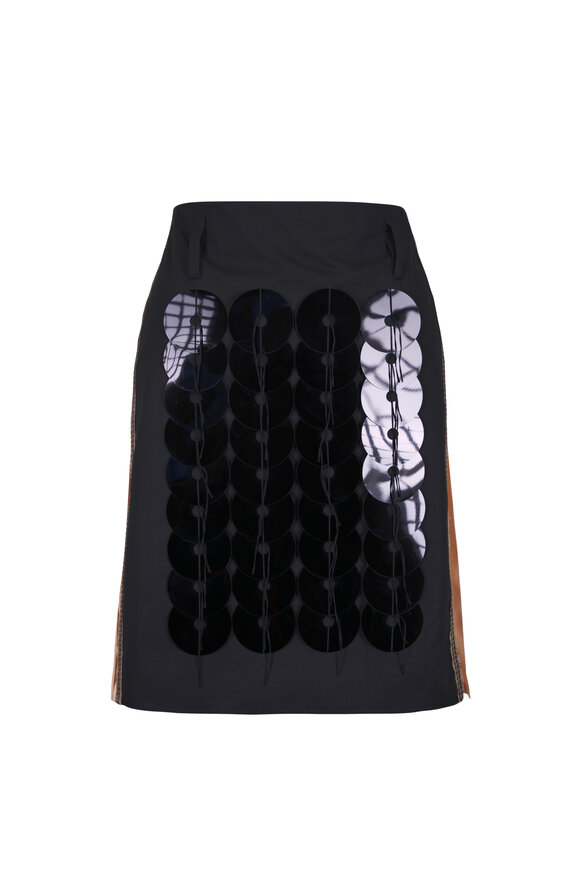 Marni Black & Tan Disco Sequin Poplin Skirt - view 1