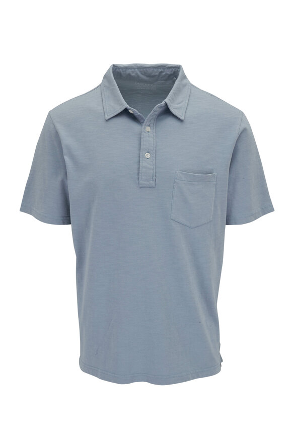 Faherty Brand Sunwashed Blue Breeze T-Shirt Polo