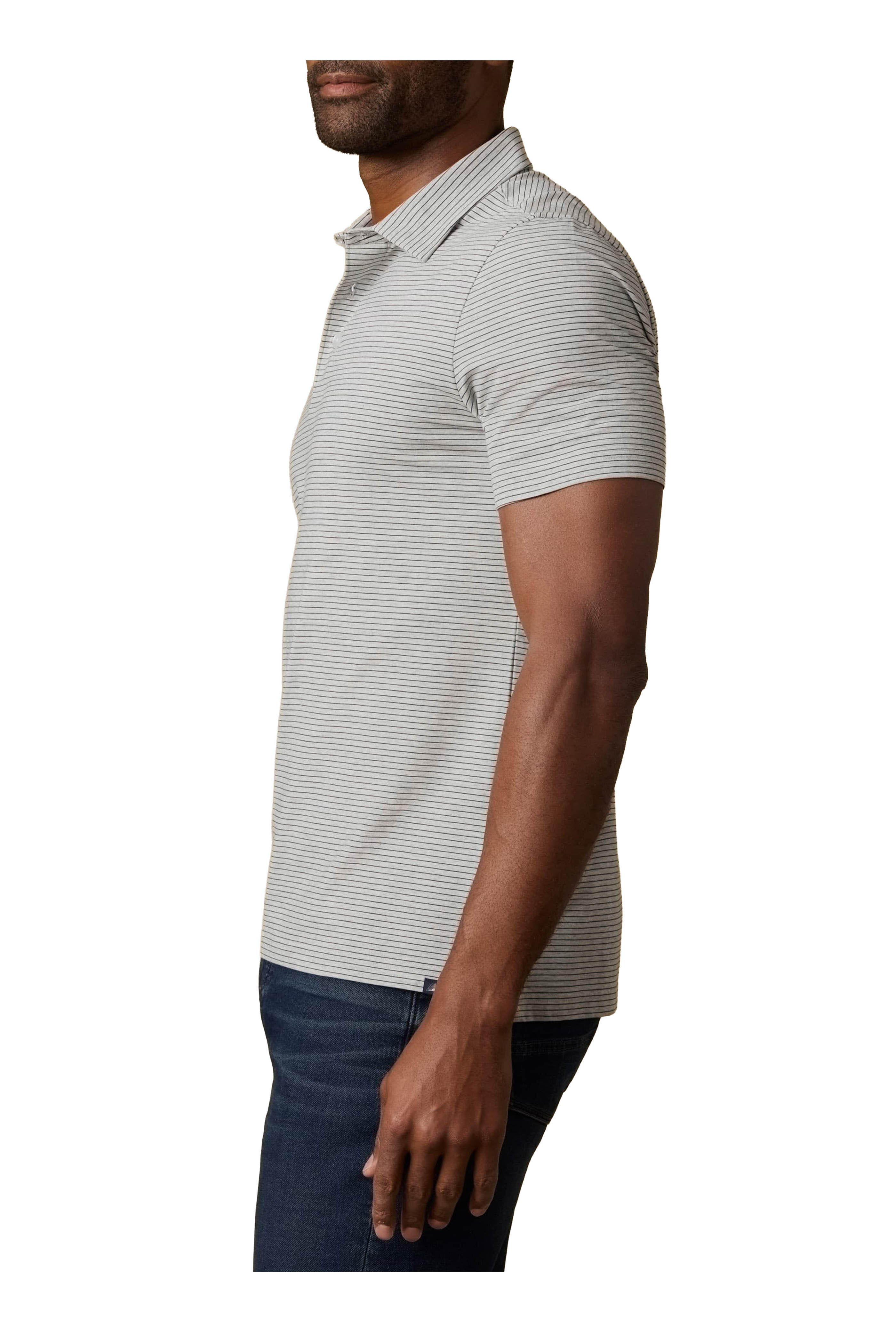Faherty Brand - Movement™ Dark Cloud Stripe Polo - view 5