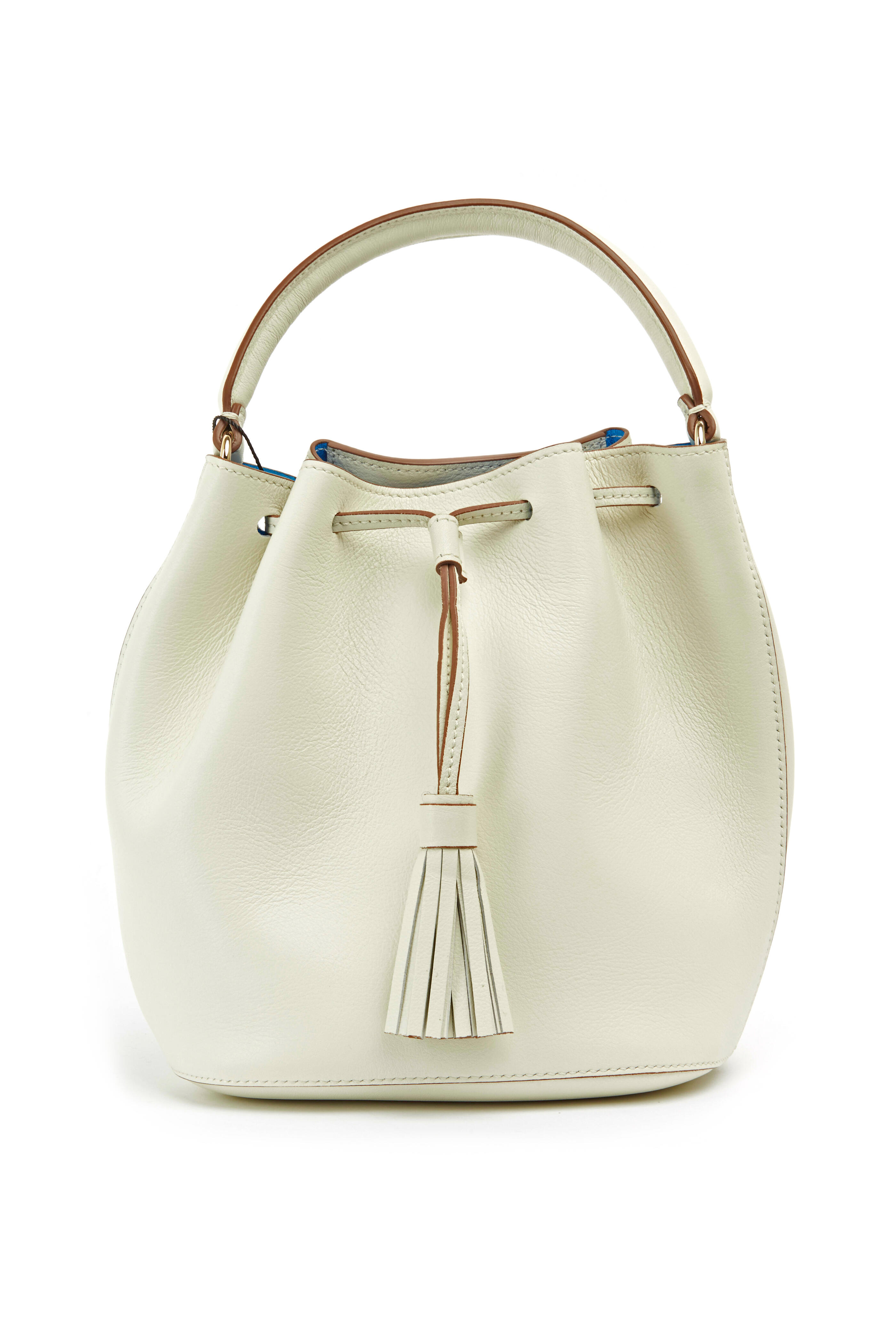 Anya Hindmarch - Vaughn White Leather Mini Drawstring