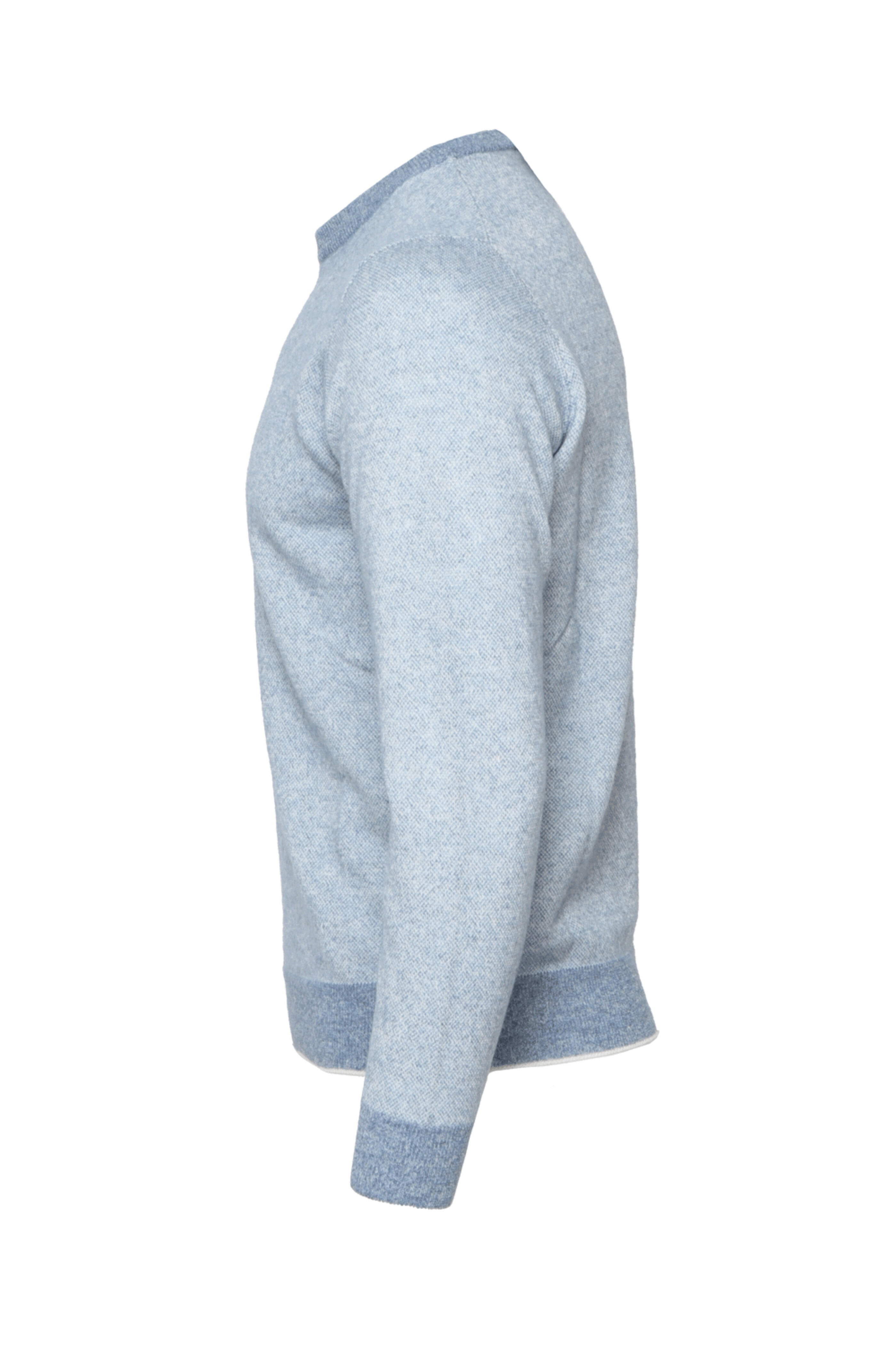 Cesare Attolini - Blue Melange Crewneck Sweater