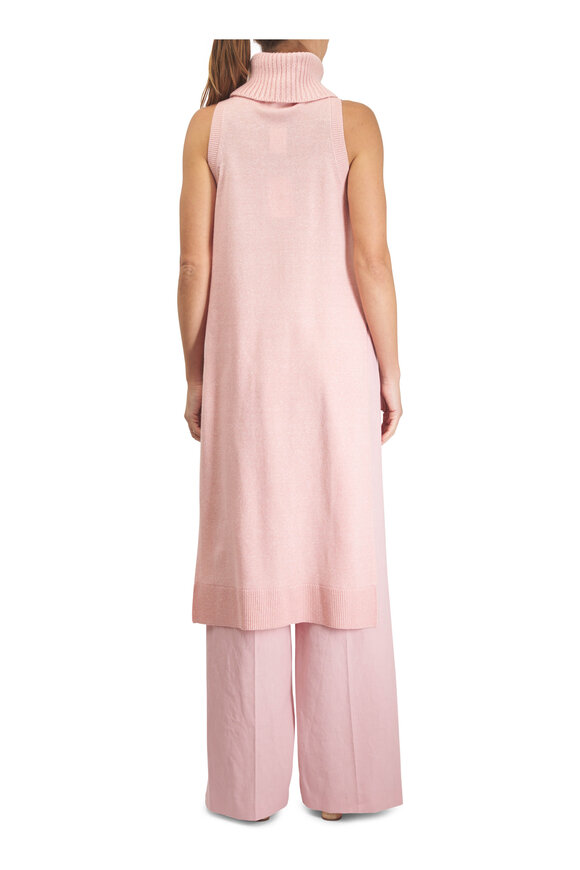 Michael Kors Collection Quartz Linen Pleated Wide Leg Pant - view 4