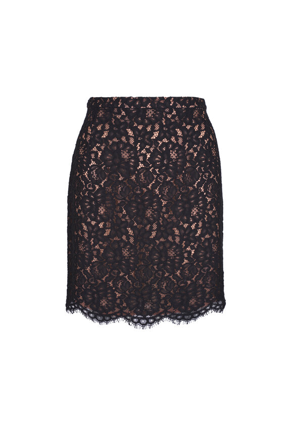 Michael Kors Collection Black Lace Mini Skirt