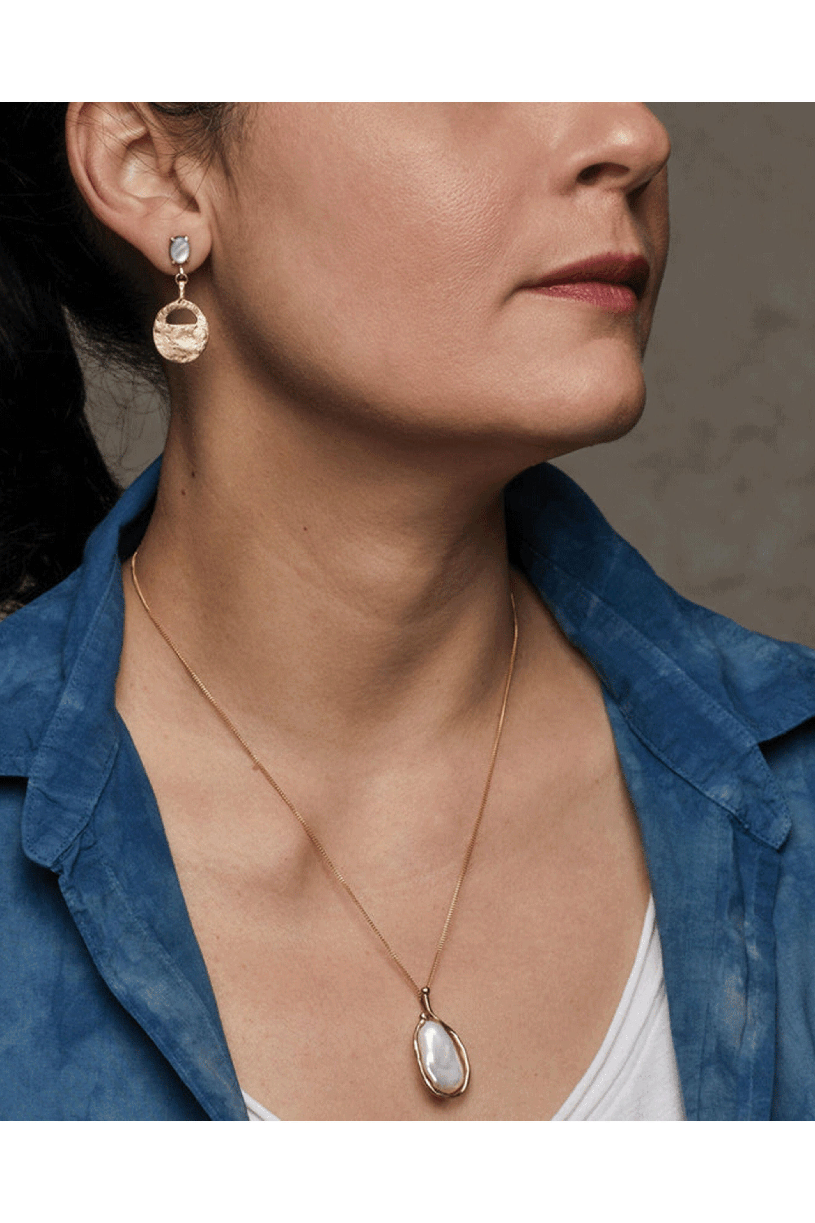 Julie Cohn Design - Artifact Mother of Pearl Earrings - view 2