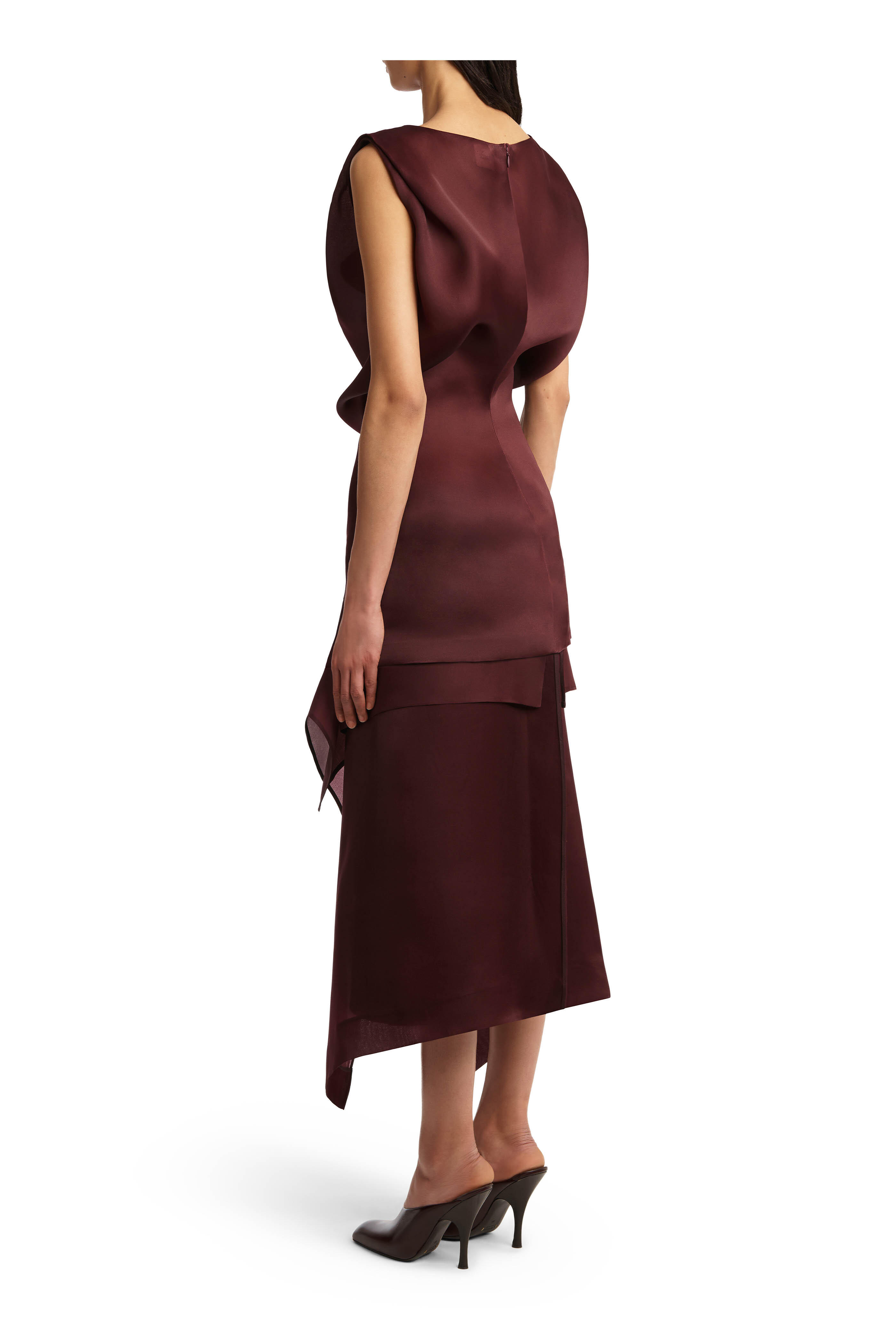 Khaite - Toma Dark Purple Organza Silk Minidress