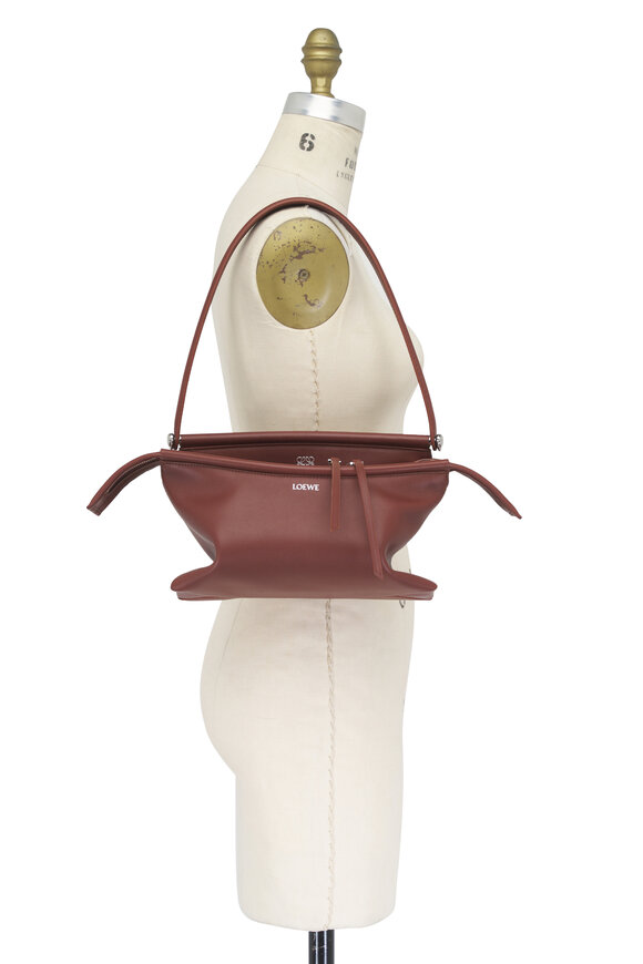 Loewe Small Whisker Brown Leather Shoulder Bag - view 8