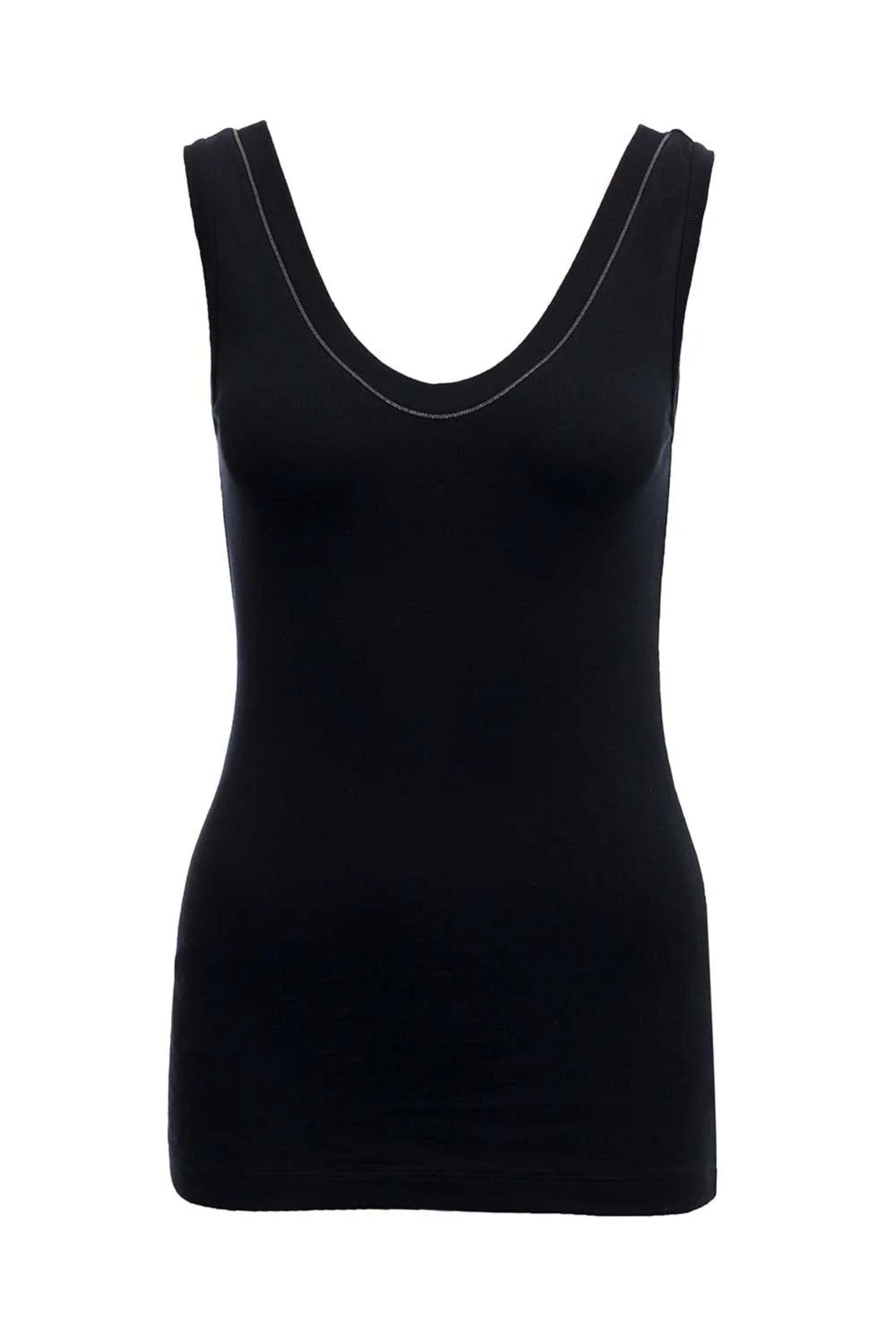 【送料&関税込】Brunello Cucinelli Monile Tank Top Brunello Cucinelli - Off White Cotton Ribbed Monili Tank