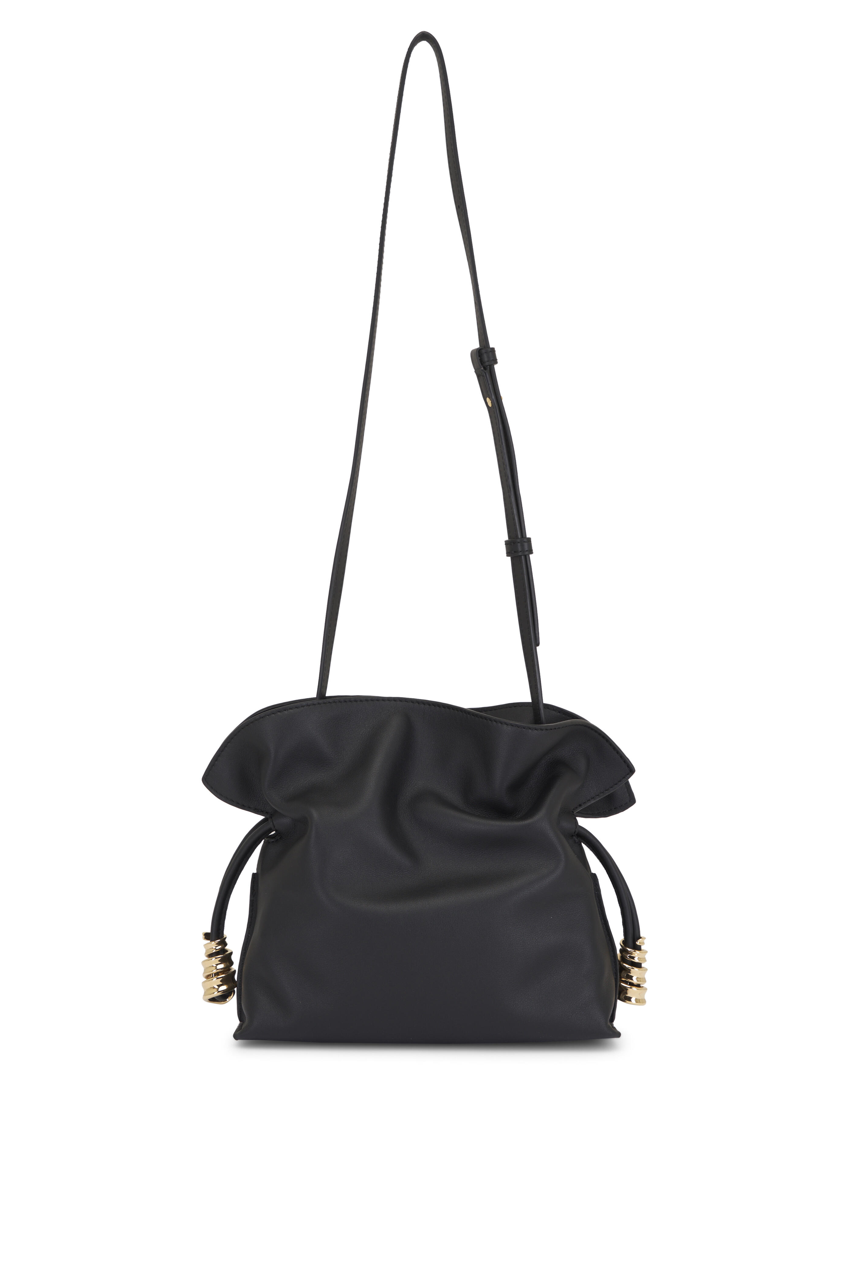 Loewe - Mini Coil Flamenco Black Leather Clutch