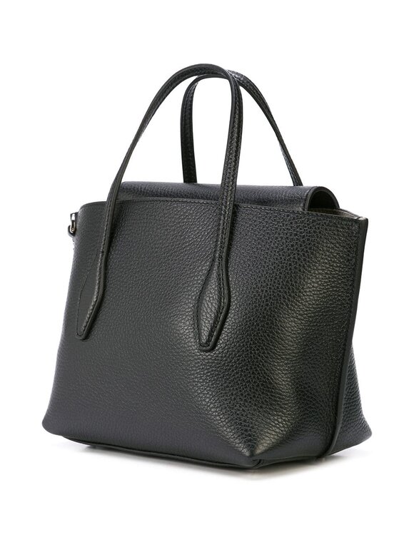 Tod's - New Joy Black Pebbled Leather Mini Hobo Bag