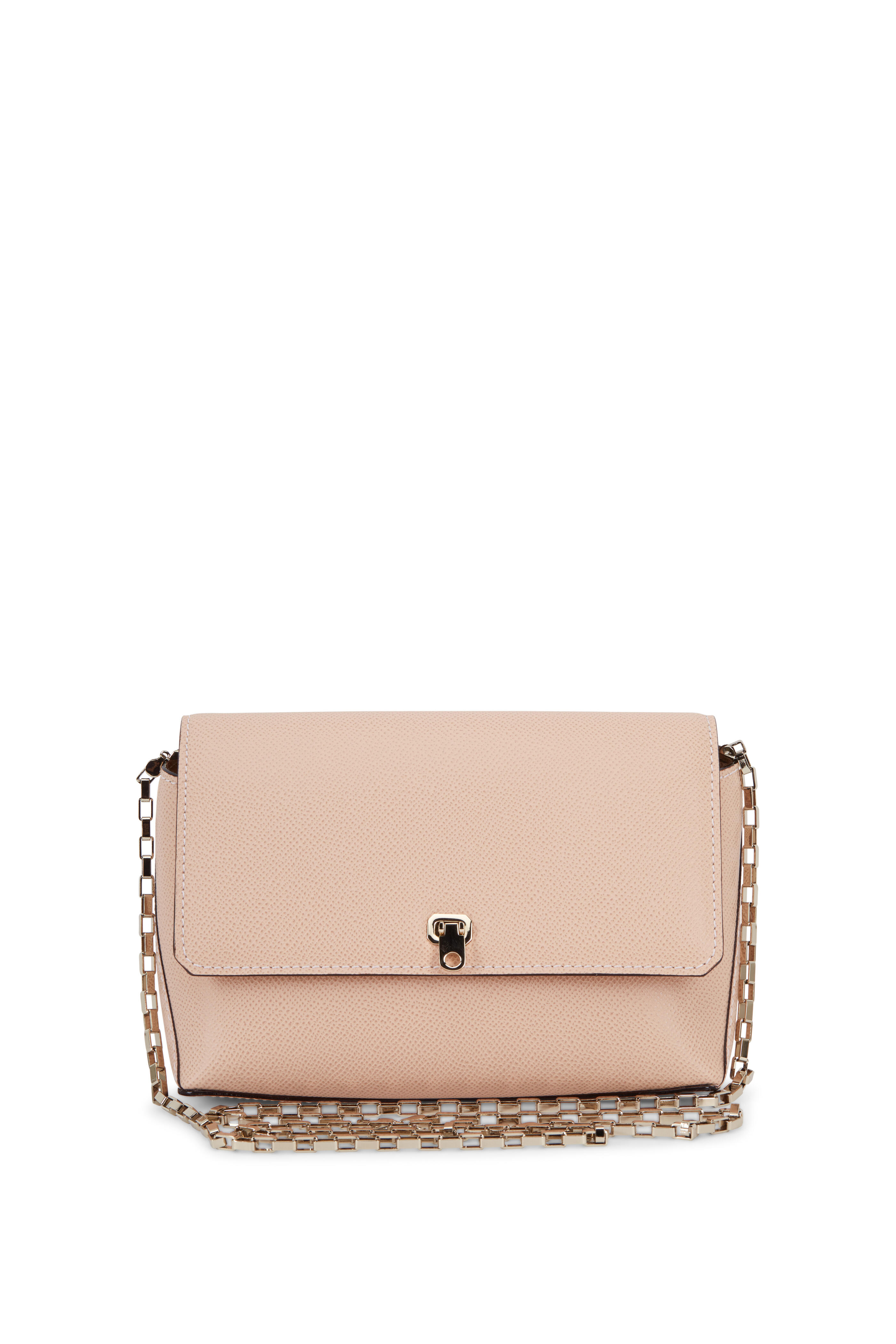 Valextra - City Blush Saffiano Leather Small Chain Crossbody