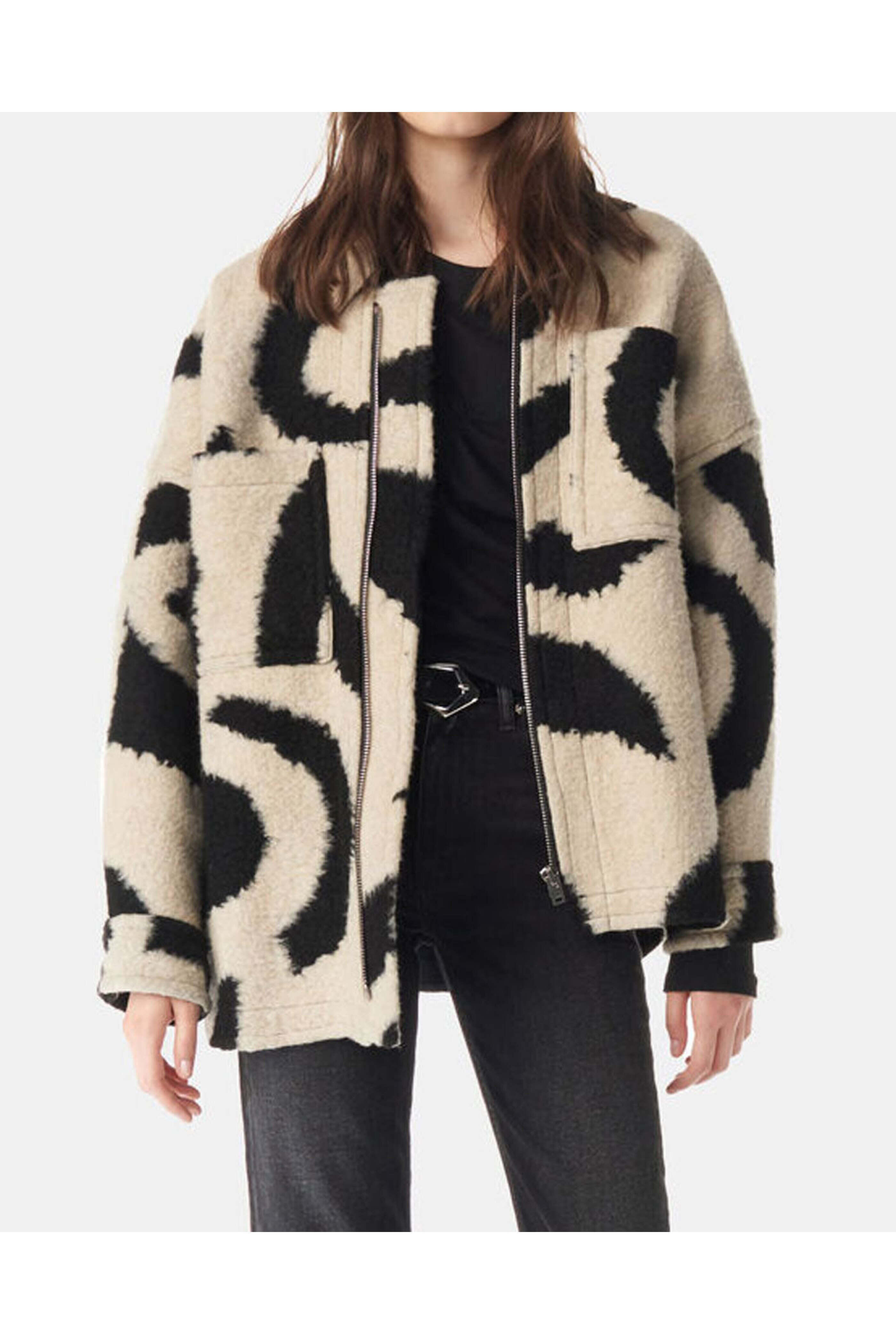 IRO - Black and White Mofu Jacket