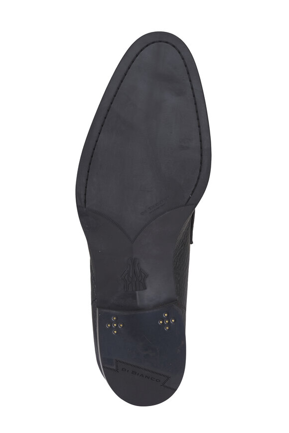 Di Bianco Aviano Black Grained Leather Penny Loafer - view 4