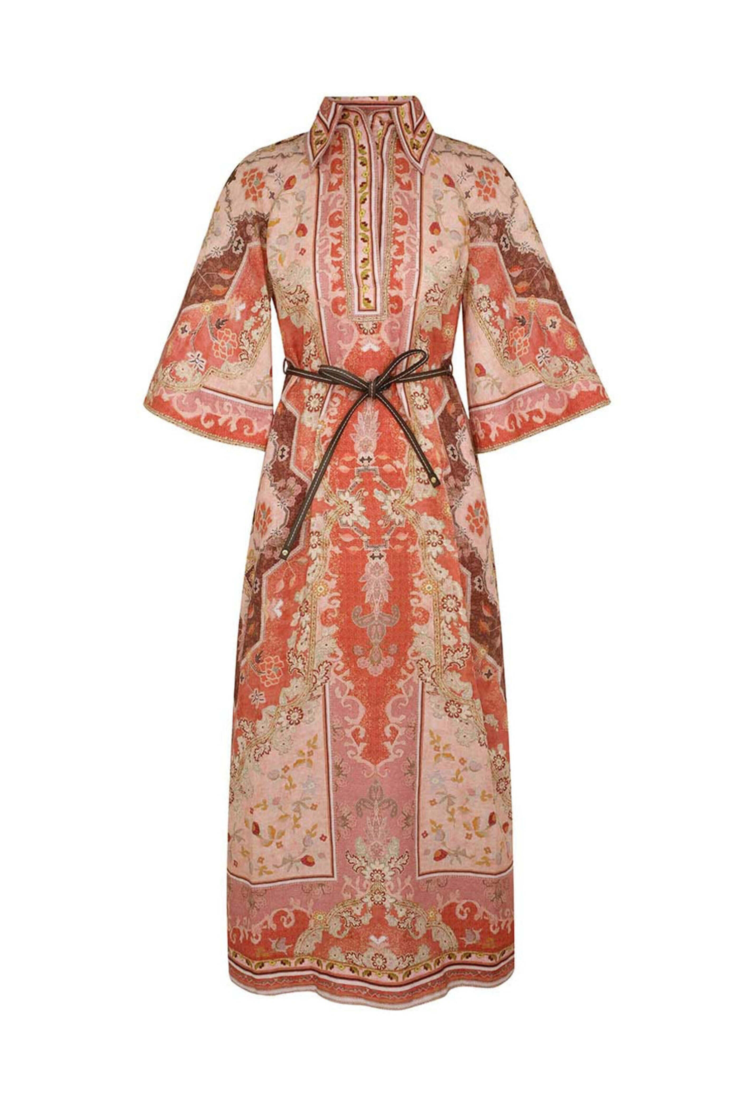 knee length dresses for ladies Rosalind Midi Dress in Rust main image 0