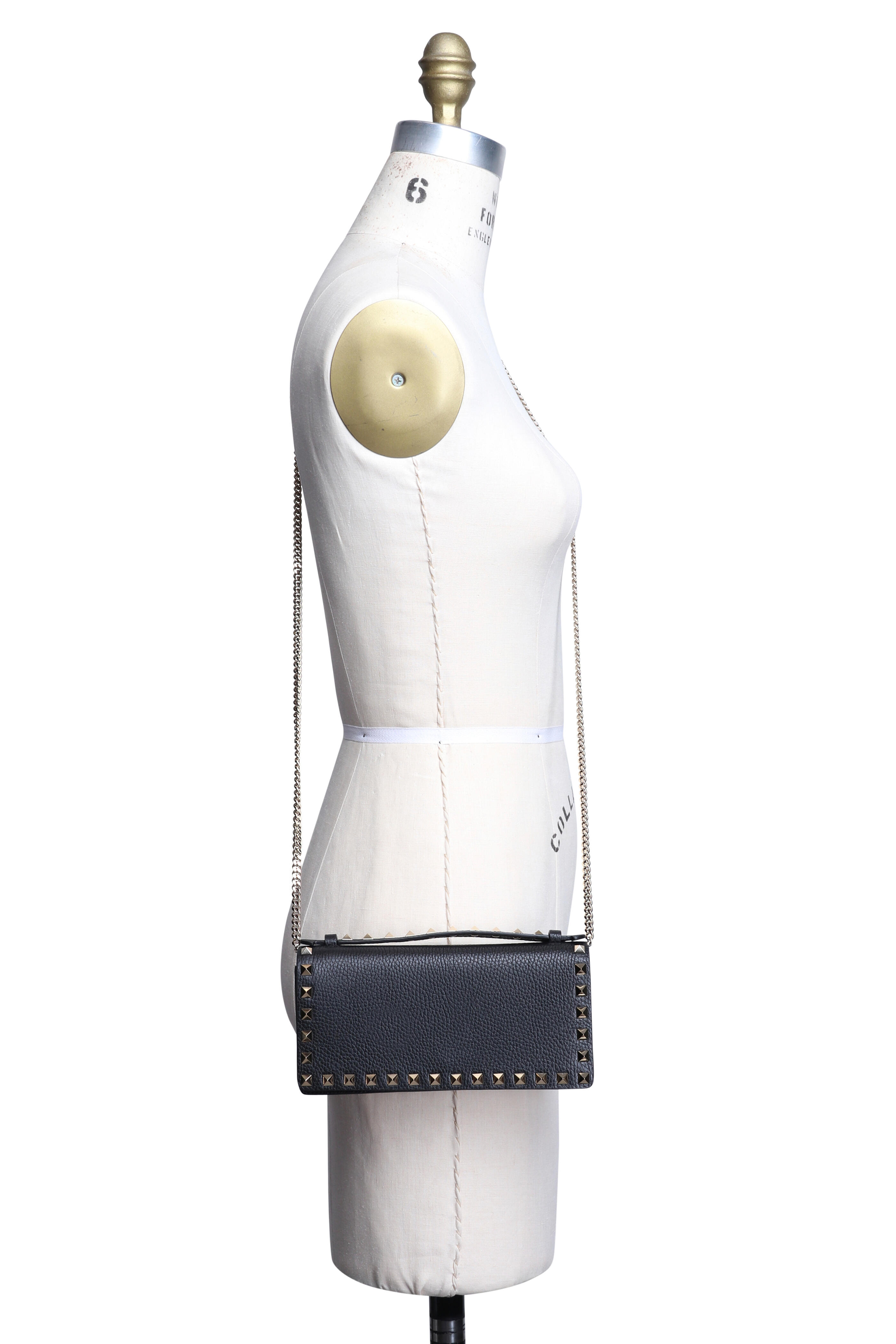 Valentino Garavani - Rockstud Wallet on Chain Crossbody in Black