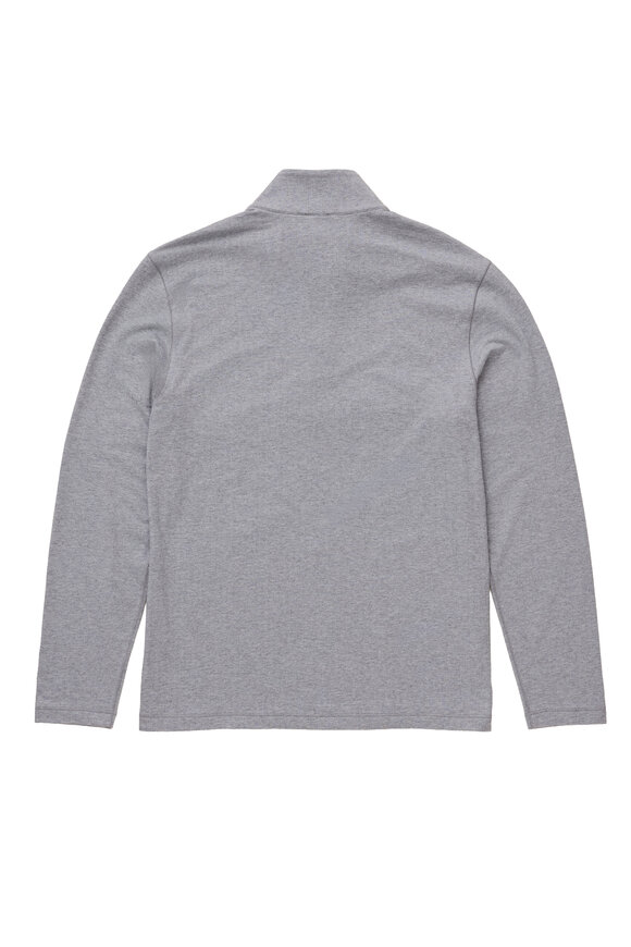 Faherty Brand Movement Gray Herringbone Quarter Zip - view 4