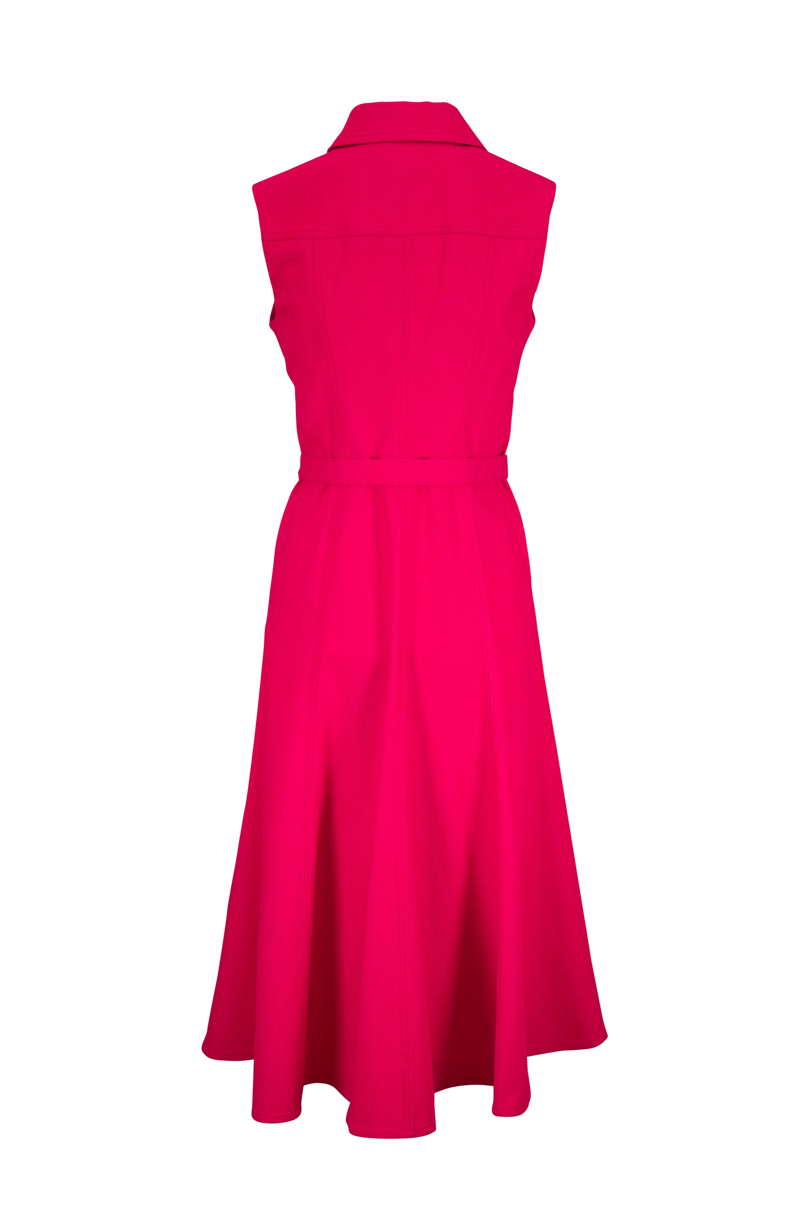 Akris - Vermillion Belted Shirt Dress