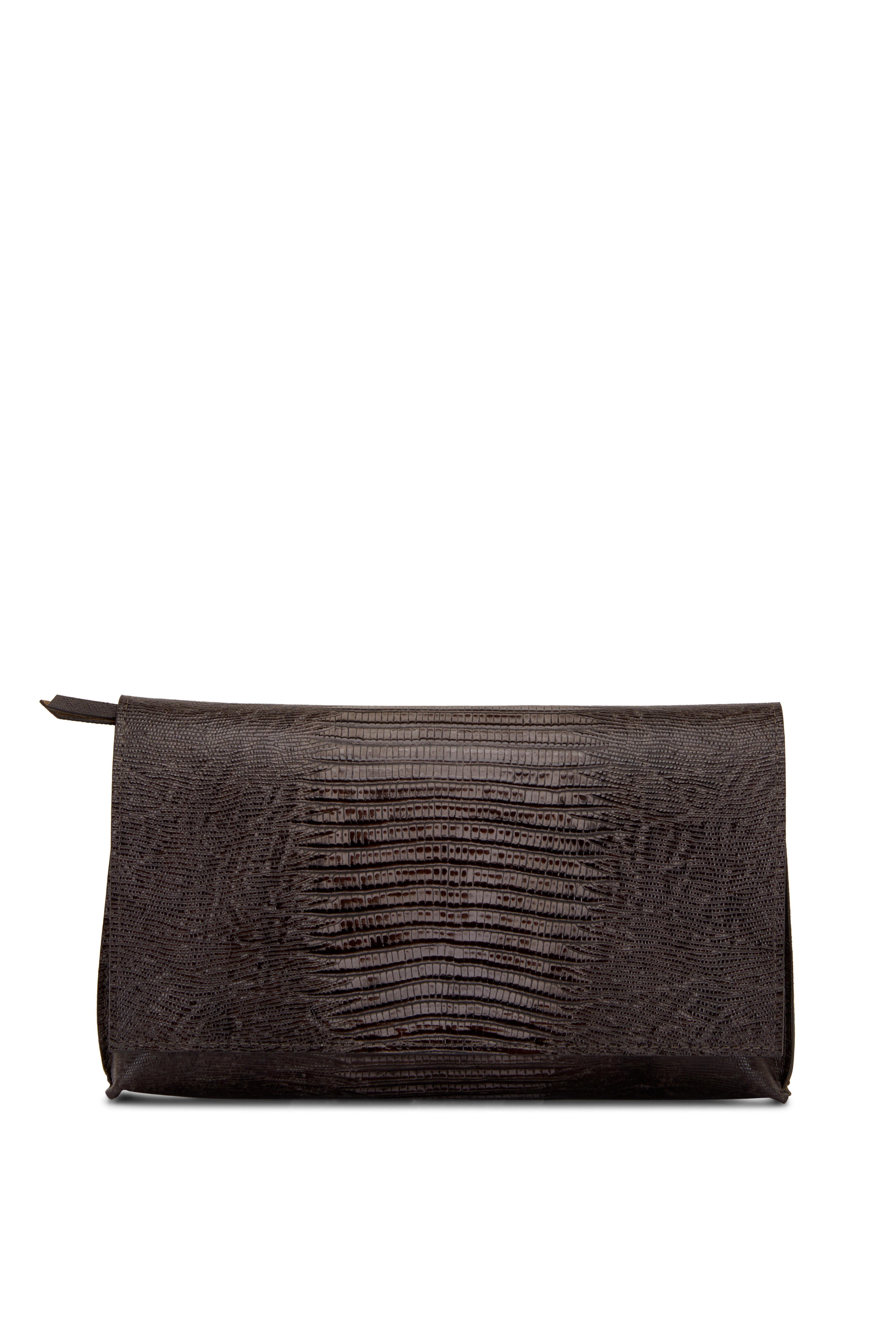 B May Bags - Steel Embossed Foldover Clutch