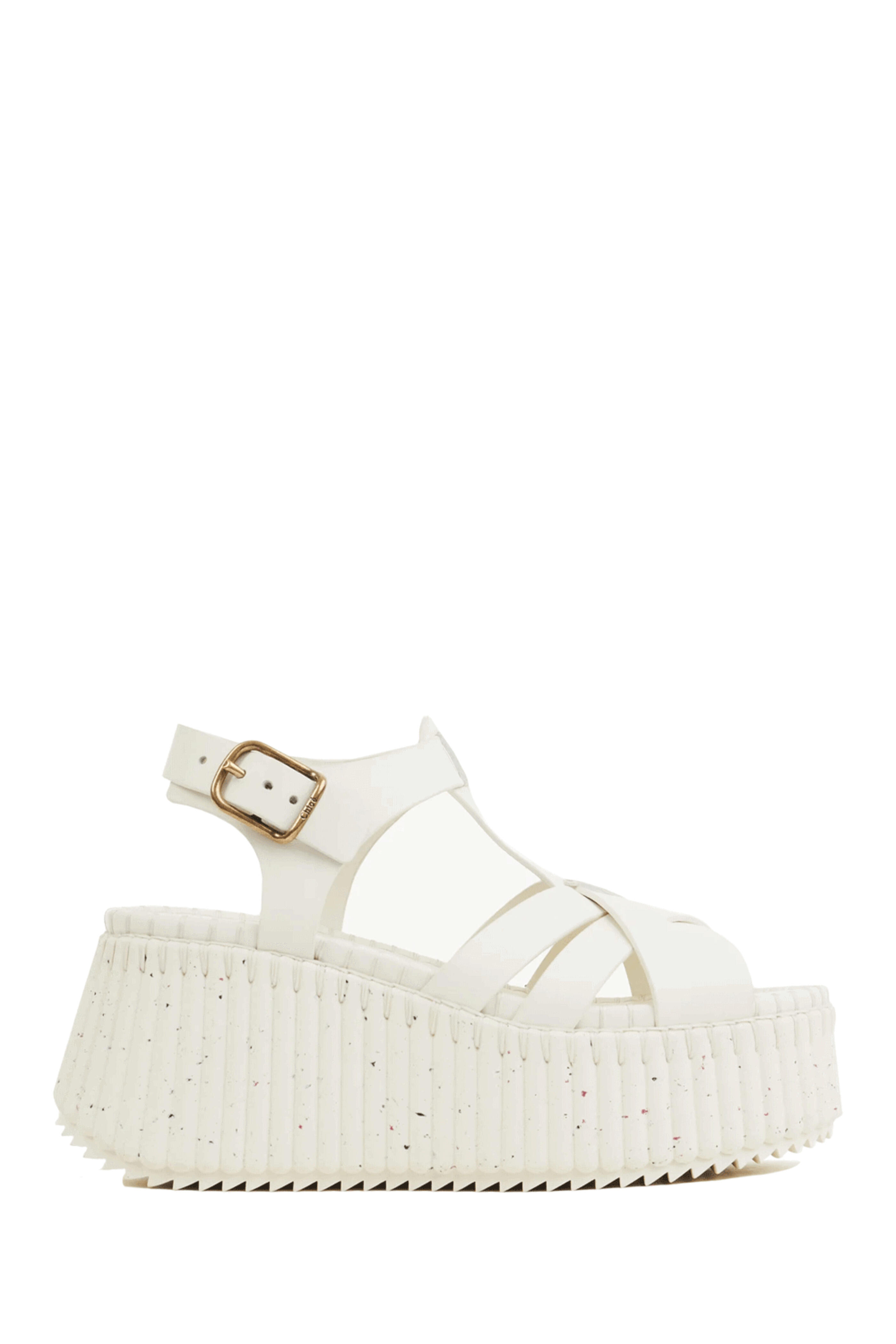 Chloé - Nama Wedge Sandal in Eggshell