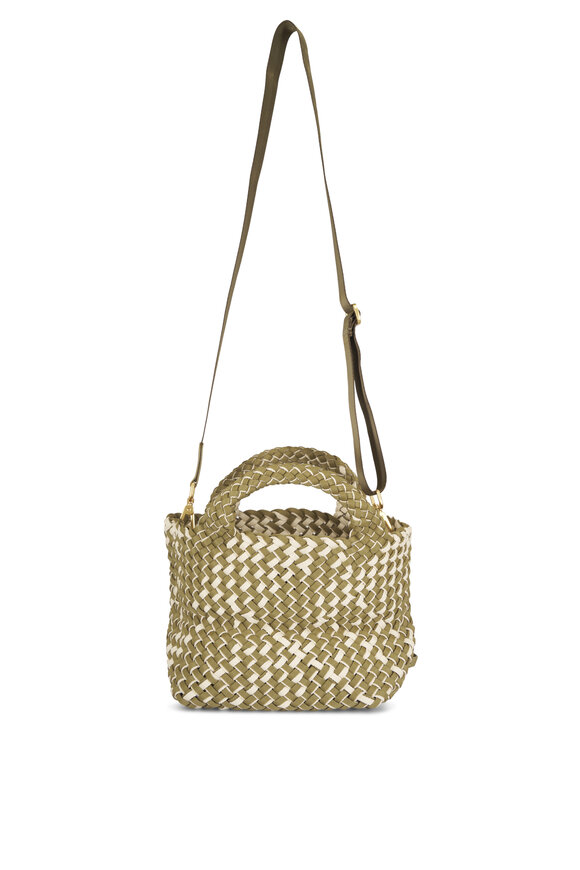 Naghedi Small St. Barths Green Double Weave Oletta Tote - view 2