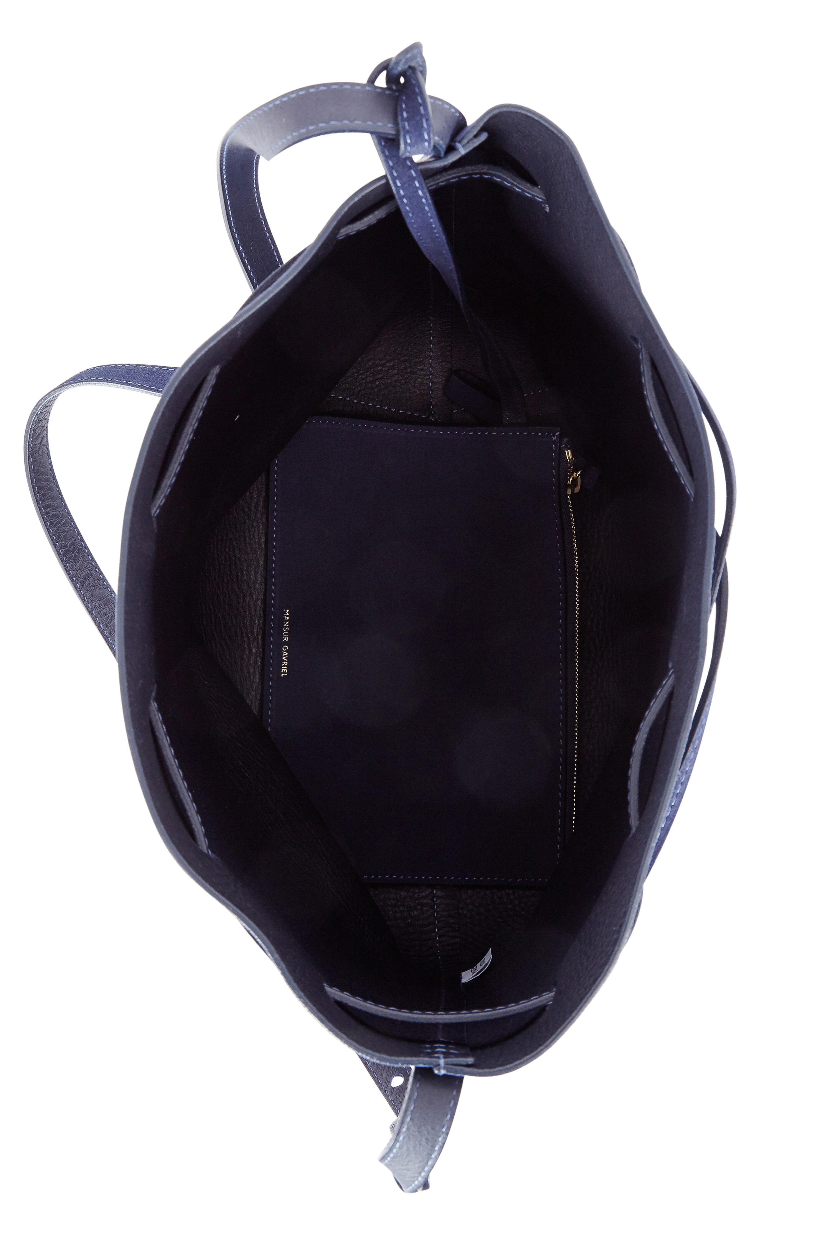 Mansur Gavriel - Blue Suede Medium Bucket Bag