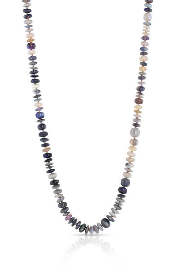 Leigh Maxwell - Black Opal Bead Necklace 